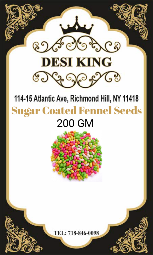 SUGAR COATED FENNEL SEEDS NUTRITION FACTS visual data 2